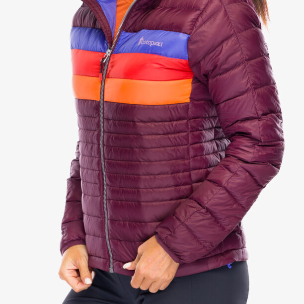 Cumpăra Geaca matlasata femei Cotopaxi Fuego Down Hooded Jacket - wine stripes