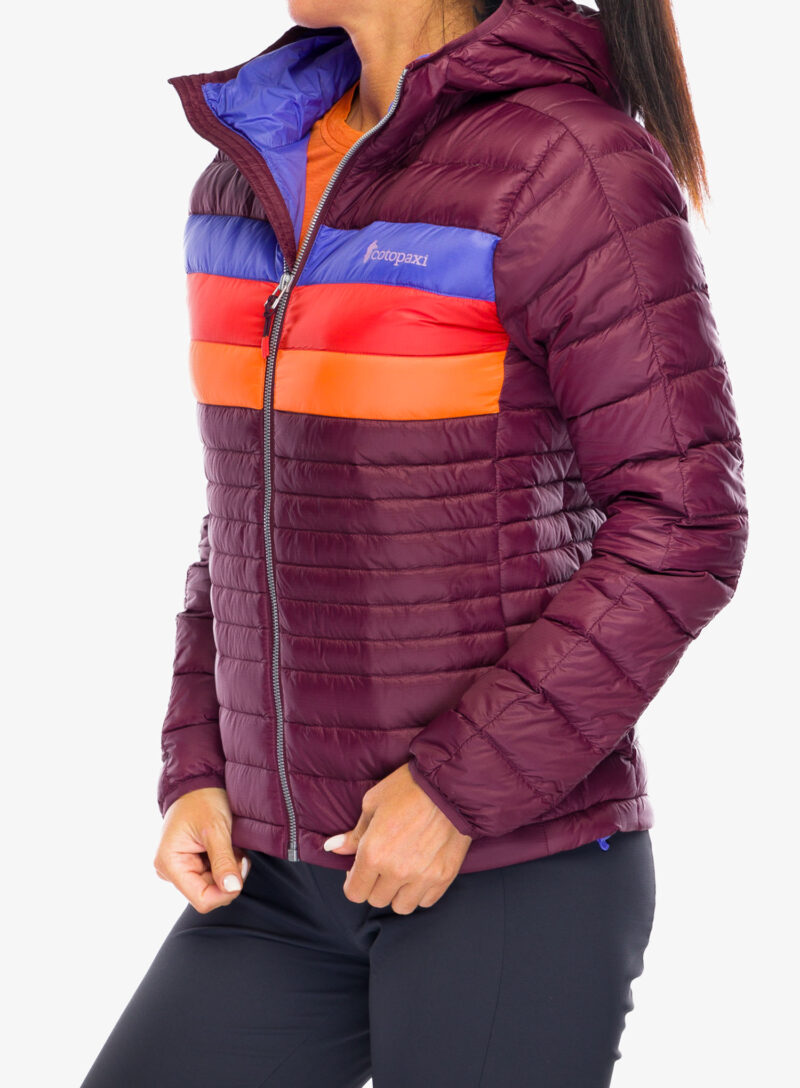 Cumpăra Geaca matlasata femei Cotopaxi Fuego Down Hooded Jacket - wine stripes