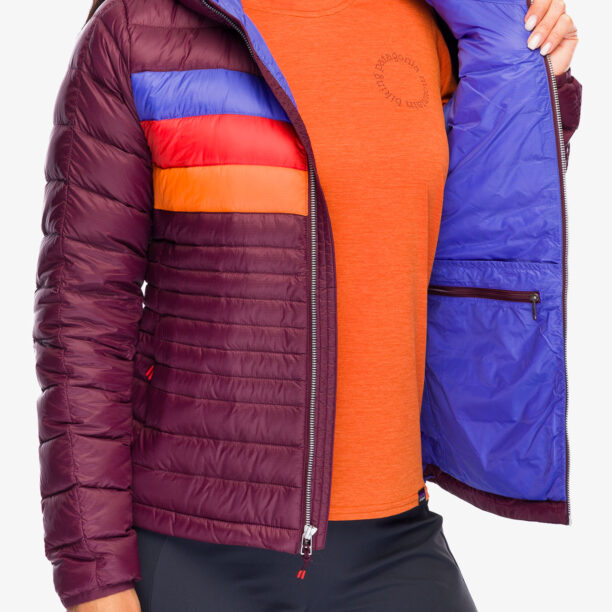 Preţ Geaca matlasata femei Cotopaxi Fuego Down Hooded Jacket - wine stripes