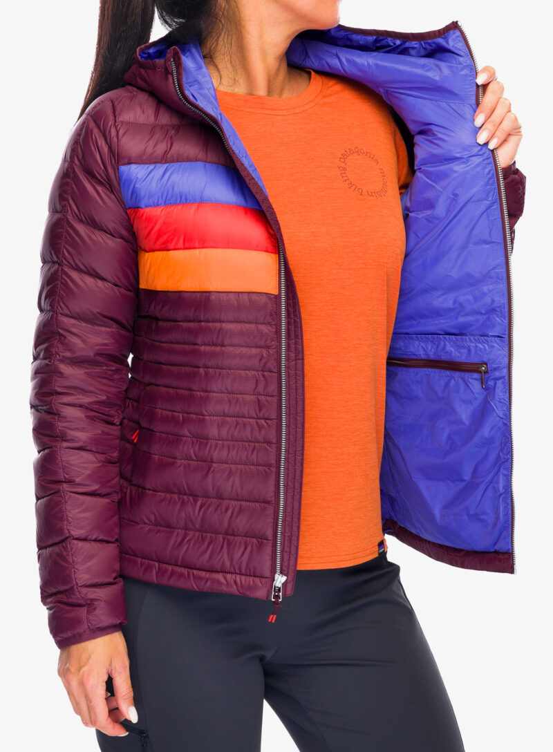 Preţ Geaca matlasata femei Cotopaxi Fuego Down Hooded Jacket - wine stripes