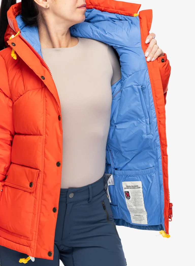 Preţ Geaca matlasata femei Fjallraven Expedition Down Lite Jacket - flame orange/un blue