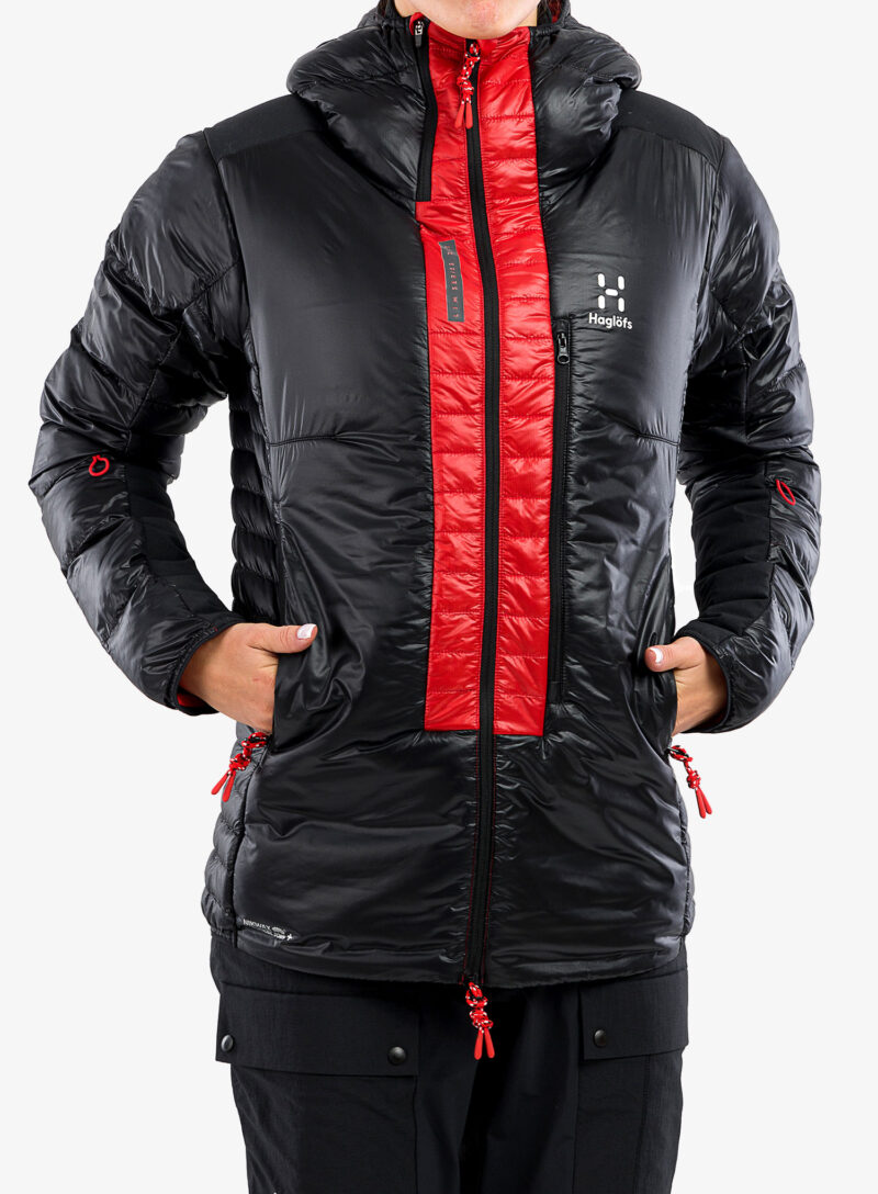 Geaca matlasata femei Haglofs L.I.M ZT Down Jacket - zenith red/true black