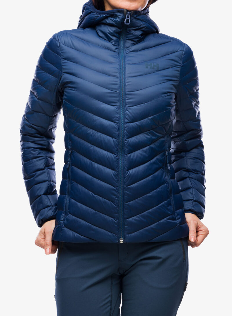 Geaca matlasata femei Helly Hansen Verglas Hooded Down Insulator - ocean