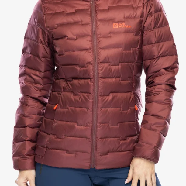 Geaca matlasata femei Jack Wolfskin Passamani Down Hoody - red ochre