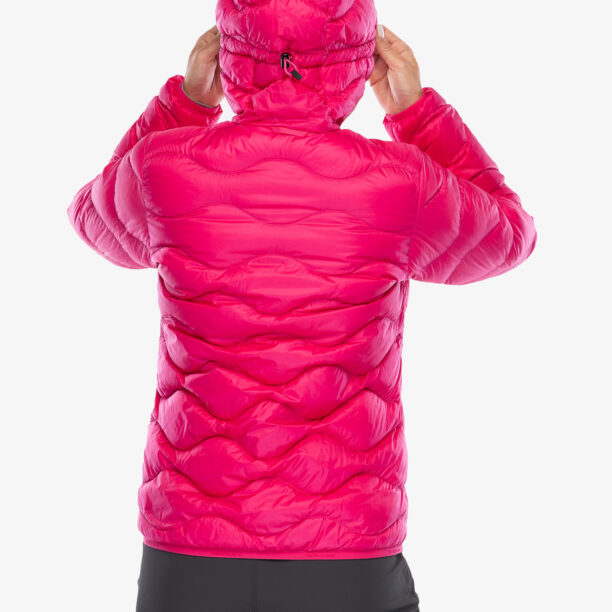 Original Geaca matlasata femei Peak Performance Helium Down Hood Jacket - beetroot purple