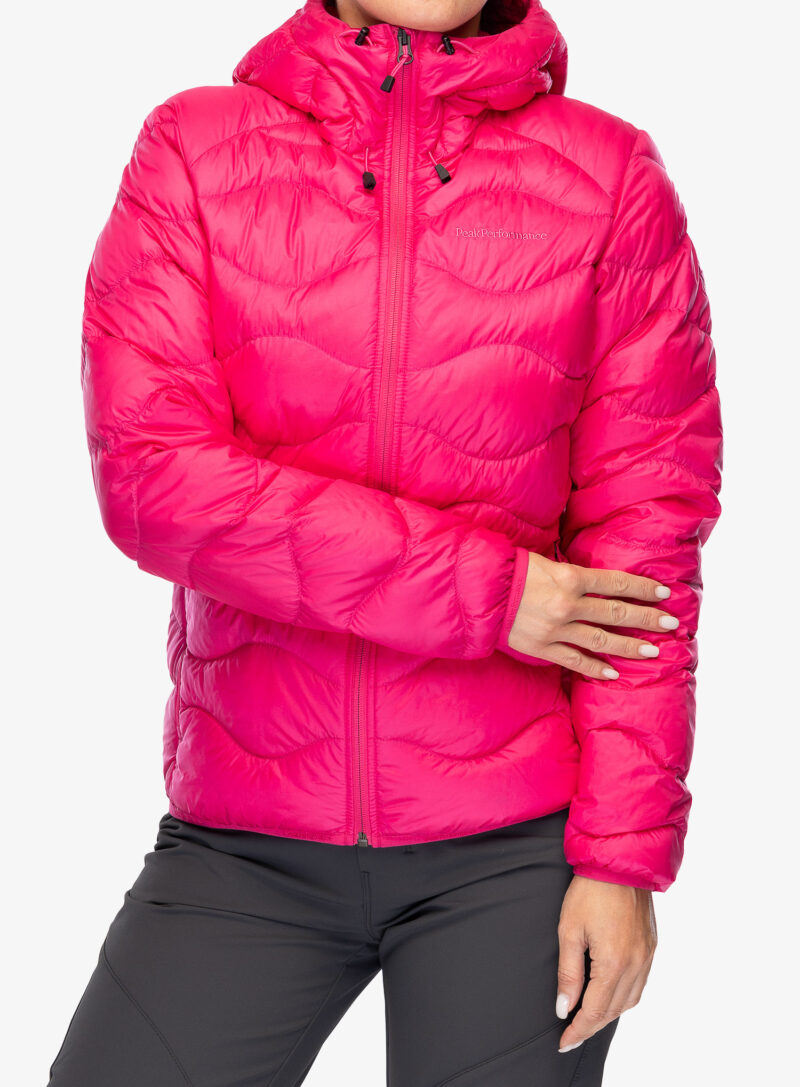 Geaca matlasata femei Peak Performance Helium Down Hood Jacket - beetroot purple