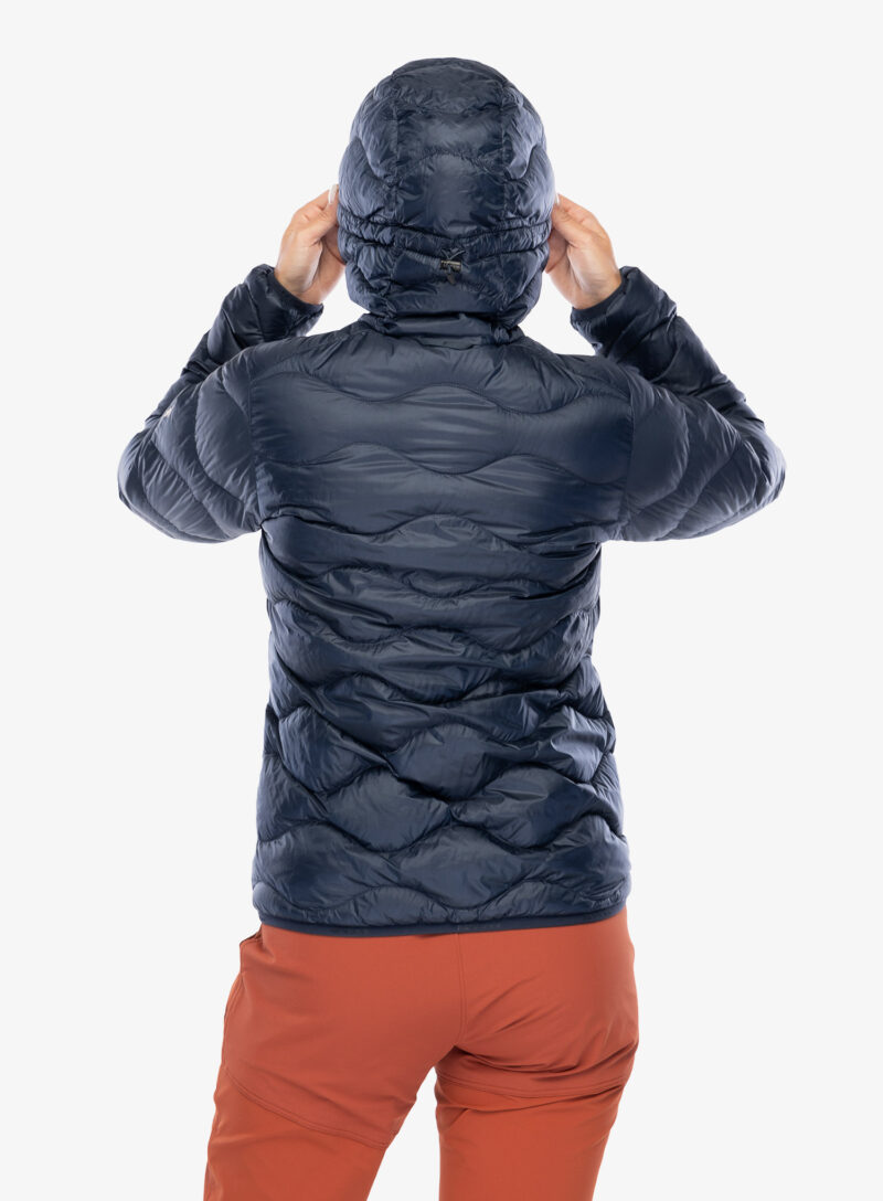 Original Geaca matlasata femei Peak Performance Helium Down Hood Jacket - blue shadow/shadow