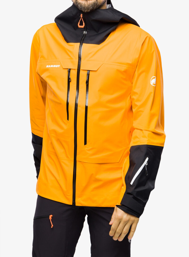 Geaca schi Mammut Haldigrat Air HS Hooded Jacket - tangerine/black