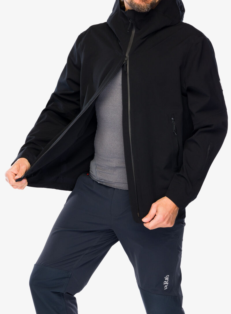 Original Geaca schi de tura barbati Icebreaker Merino Shell+ Peak Hooded Jacket - black