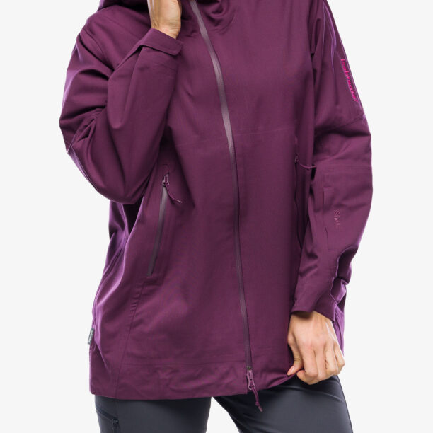 Geaca schi de tura femei Icebreaker Merino Shell+ Peak Hooded Jacket - nightshade