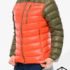 Geaca schi de tura femei Norrona Lyngen Down850 Hood - olive night/orange alert