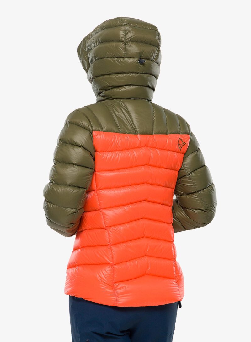 Preţ Geaca schi de tura femei Norrona Lyngen Down850 Hood - olive night/orange alert