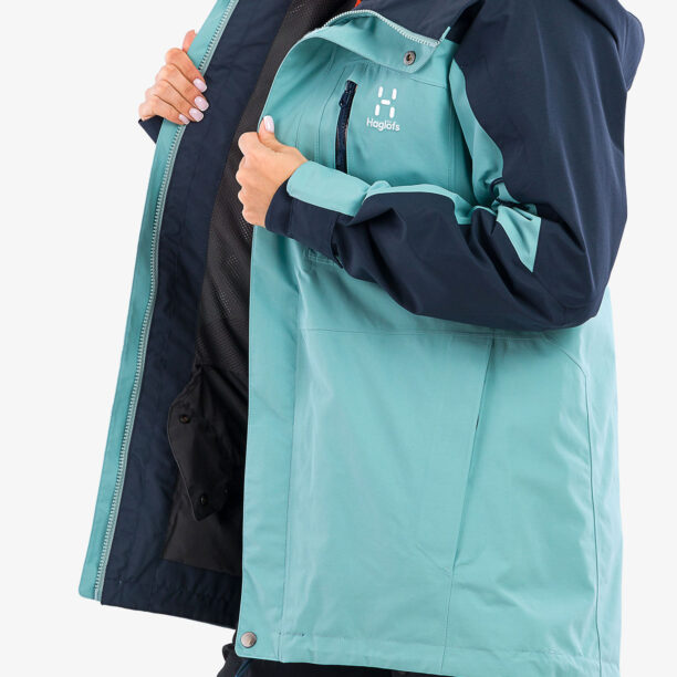 Original Geaca schi femei Haglofs Elation GTX Jacket - frost blue/tarn blue