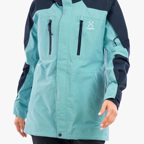 Geaca schi femei Haglofs Elation GTX Jacket - frost blue/tarn blue