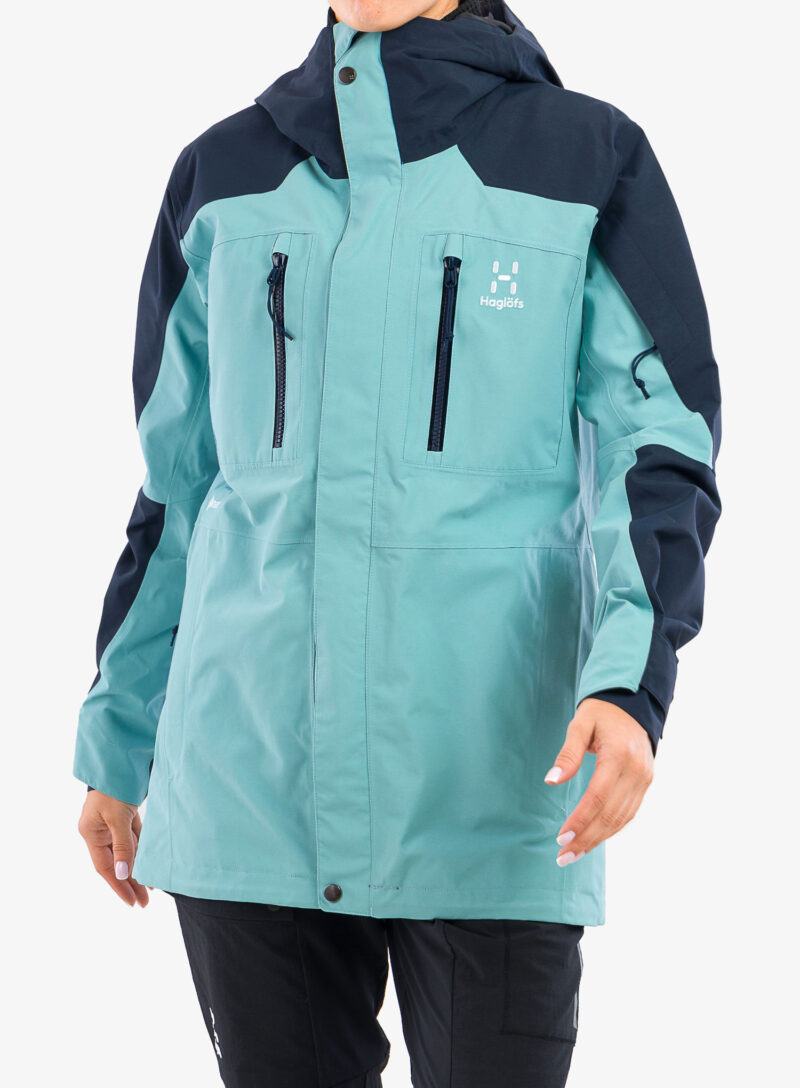 Geaca schi femei Haglofs Elation GTX Jacket - frost blue/tarn blue