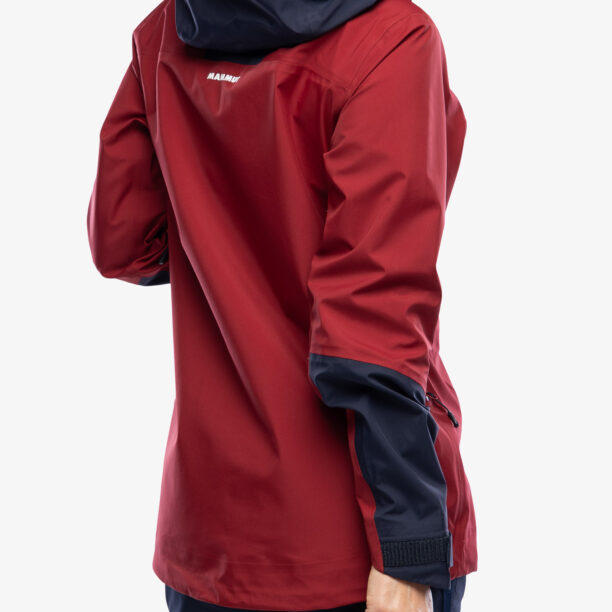 Geaca schi femei Mammut Haldigrat Air HS Hooded Jacket - blood red/marine preţ