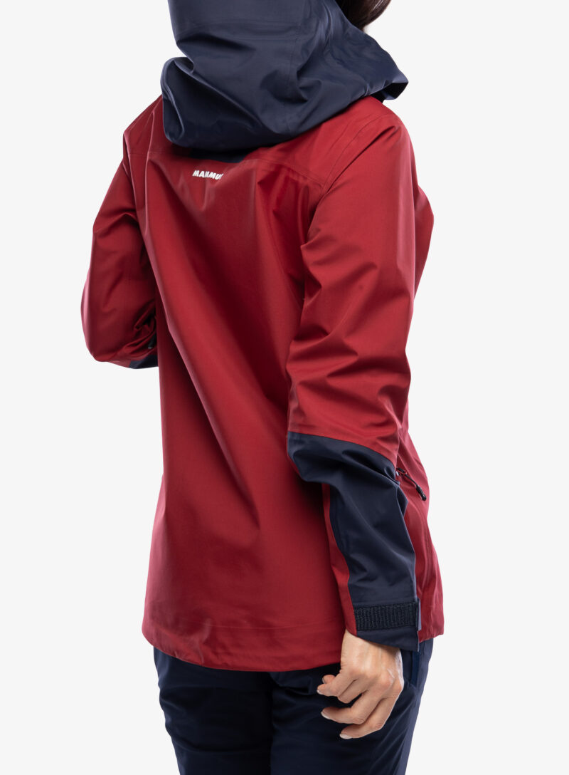 Geaca schi femei Mammut Haldigrat Air HS Hooded Jacket - blood red/marine preţ