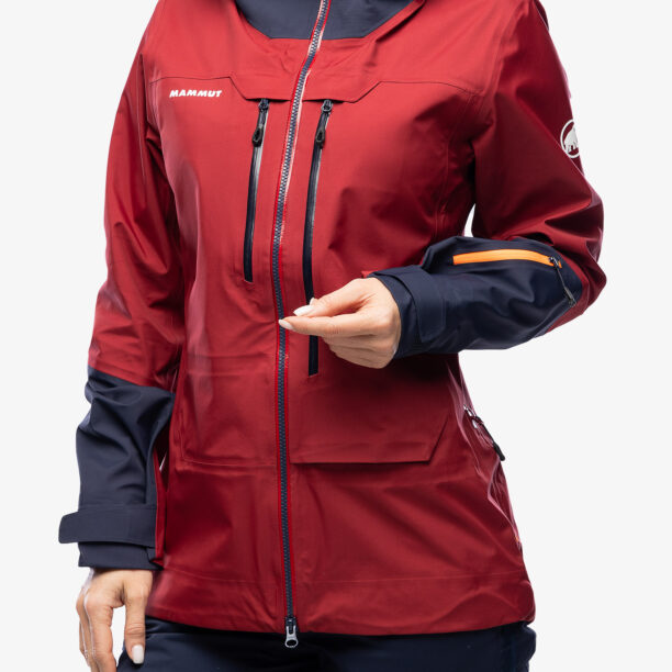 Geaca schi femei Mammut Haldigrat Air HS Hooded Jacket - blood red/marine