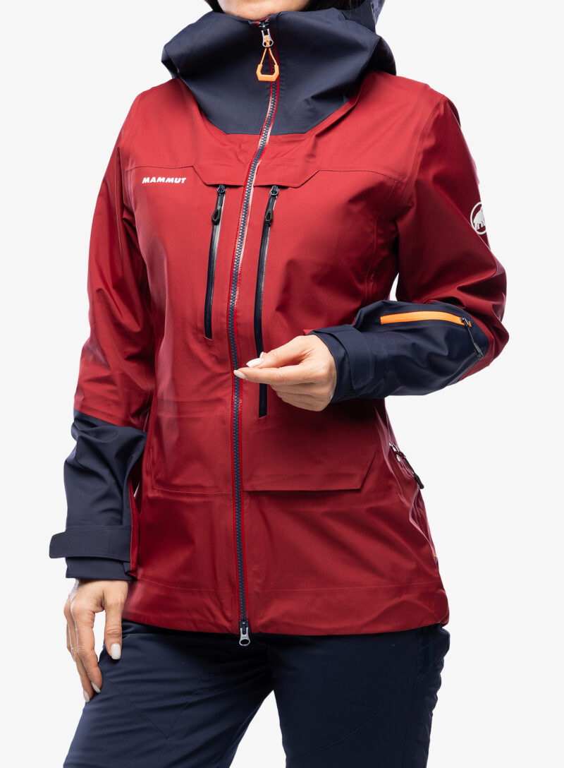 Geaca schi femei Mammut Haldigrat Air HS Hooded Jacket - blood red/marine