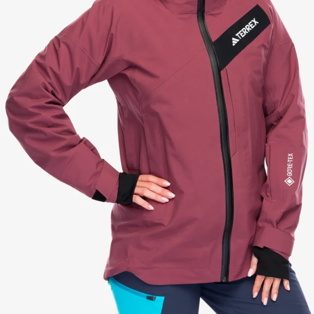 Cumpăra Geaca schi femei adidas TERREX Techrock 3L GORE-TEX C-Knit Jacket - quiet crimson