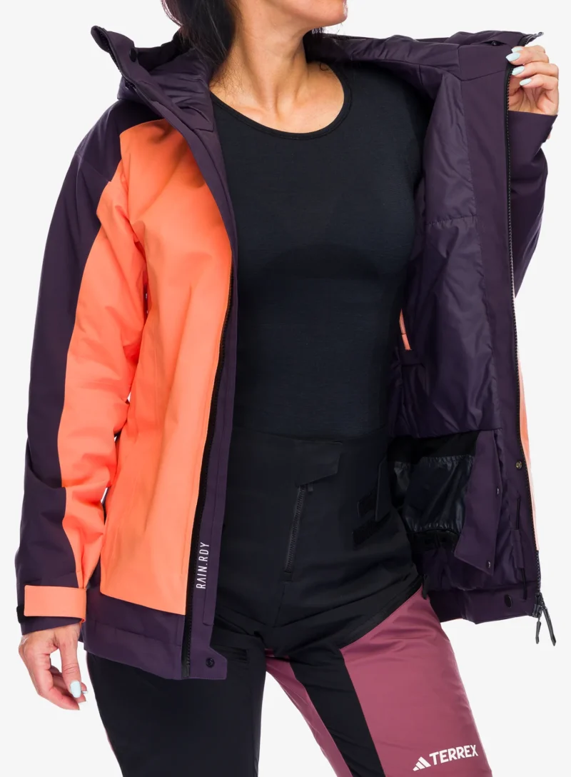 Original Geaca schi femei adidas TERREX Xperior 2L Insulated RAIN.RDY Jacket - amber tint/aurora black