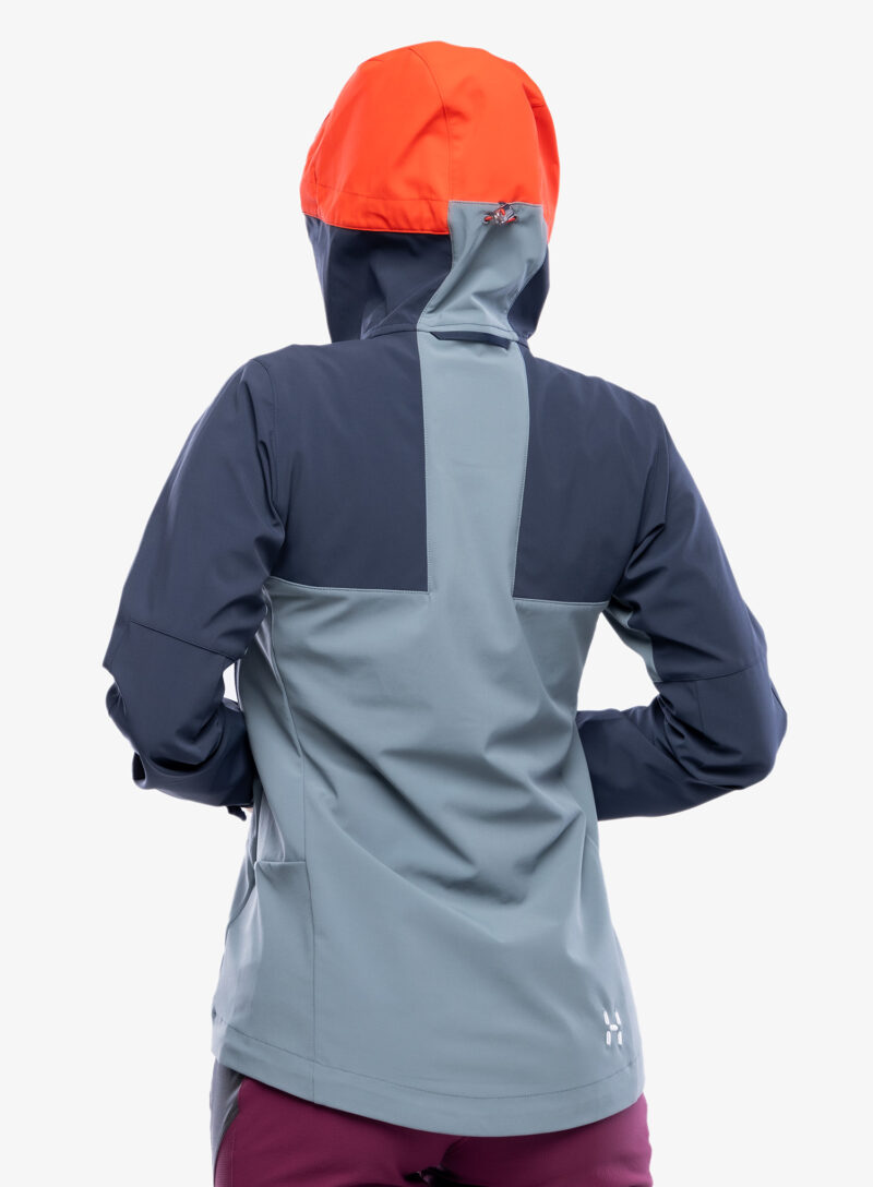 Original Geaca softshell femei Haglofs Roc Sight Softshell Jacket - steel blue/tarn blue