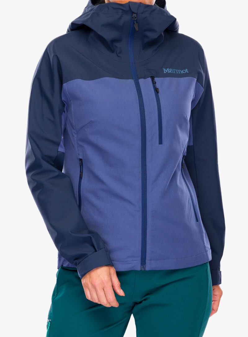 Geaca softshell femei Marmot ROM Hoody - arctic navy/storm