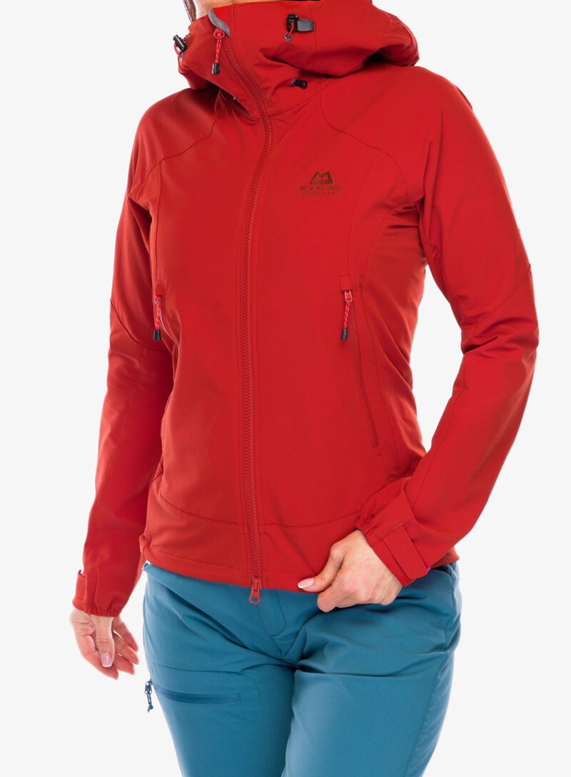 Geaca softshell femei Mountain Equipment Frontier Hooded Jacket - atlas red