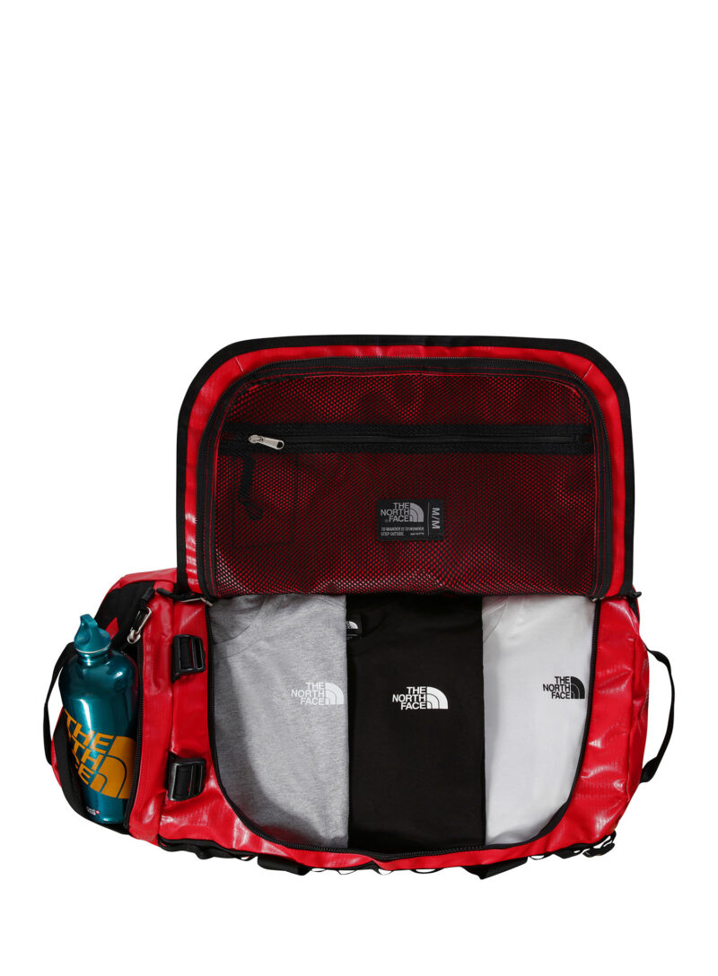 Original Geanta voiaj The North Face Base Camp Duffel M - tnf red/tnf black