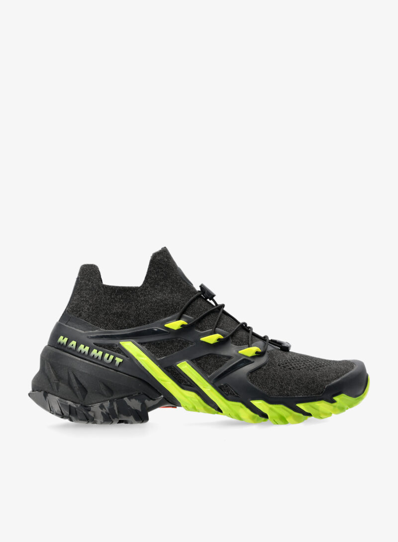 Ghete barbati Mammut Aegility Pro Mid - black/highlime