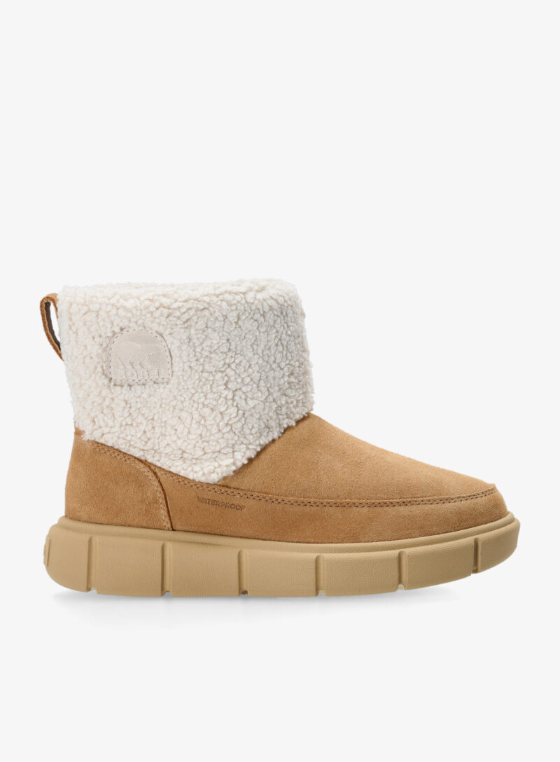 Ghete iarna femei Sorel Explorer III Slip-On Cozy WP - tawny buff/sea salt