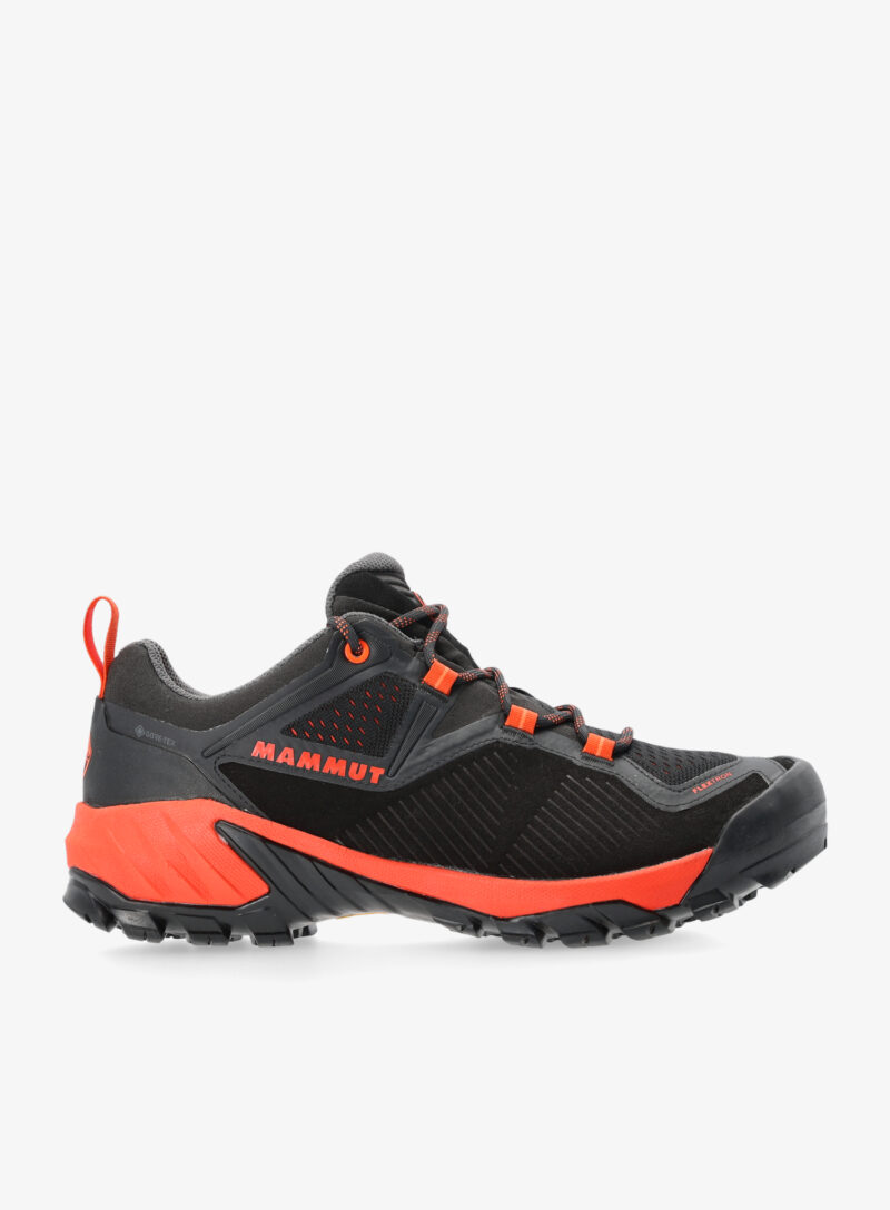 Ghete trekking Mammut Sapuen Low GTX - black/hot red