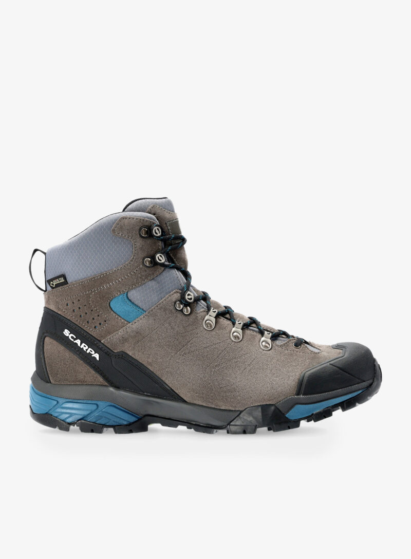 Ghete trekking barbati Scarpa ZG Trek GTX - titanium/lake blue