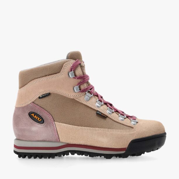 Ghete trekking montan femei AKU Ultra Light GTX - sand/dust pink