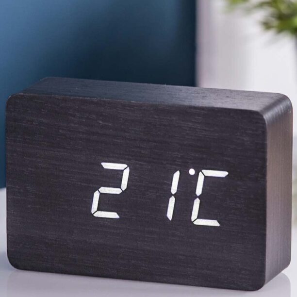 Gingko Design ceas in picioare Brick Black Click Clock preţ