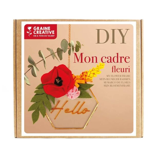 Graine Creative kit cadru decorativ diy Deco Cadre Fleuri