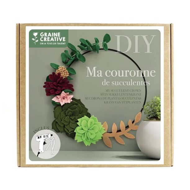 Graine Creative kit de decorare diy Ma couronne de succulentes