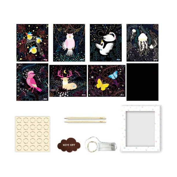 Graine Creative kit diy - cutie strălucitoare Scratch Art Light Box Fairy