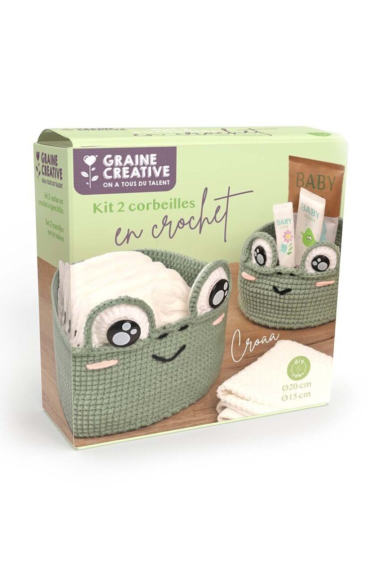 Graine Creative set de coșuri de croșetat diy Grenouille 2-pack