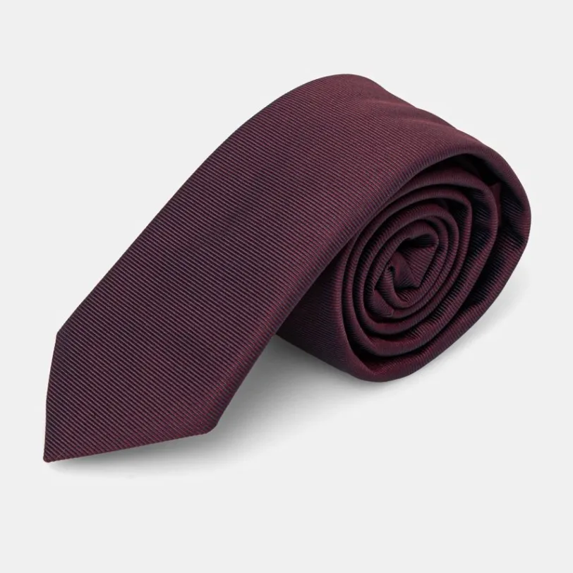 HUGO cravata de matase culoarea violet