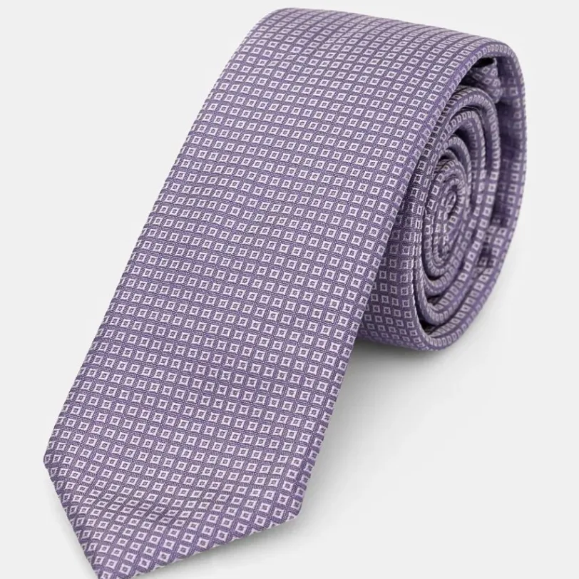 HUGO cravată de mătase culoarea violet