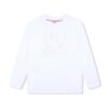 HUGO longsleeve din bumbac pentru copii culoarea alb