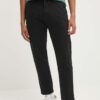 HUGO pantaloni de bumbac culoarea negru