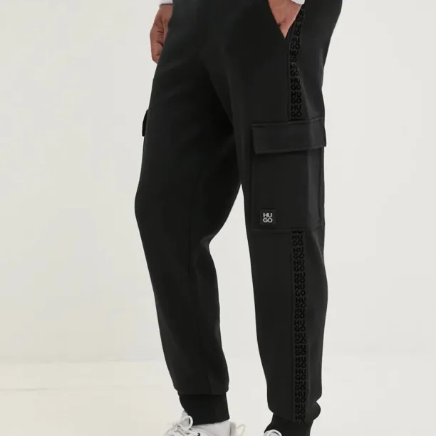 HUGO pantaloni de trening culoarea negru