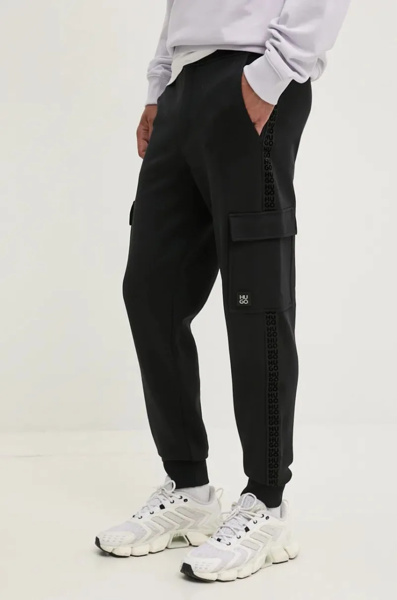 HUGO pantaloni de trening culoarea negru