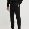 HUGO pantaloni lounge din bumbac culoarea negru