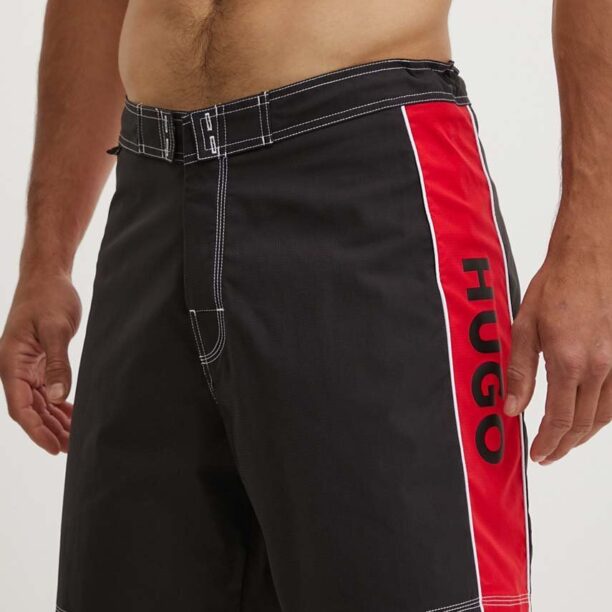 HUGO pantaloni scurti de baie culoarea negru