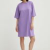 HUGO rochie din bumbac culoarea violet