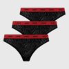 HUGO tanga 3-pack culoarea negru