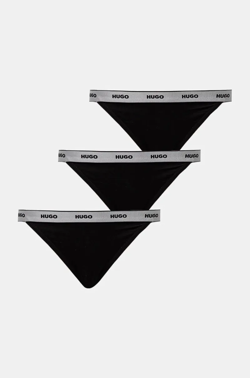 HUGO tanga 3-pack culoarea negru